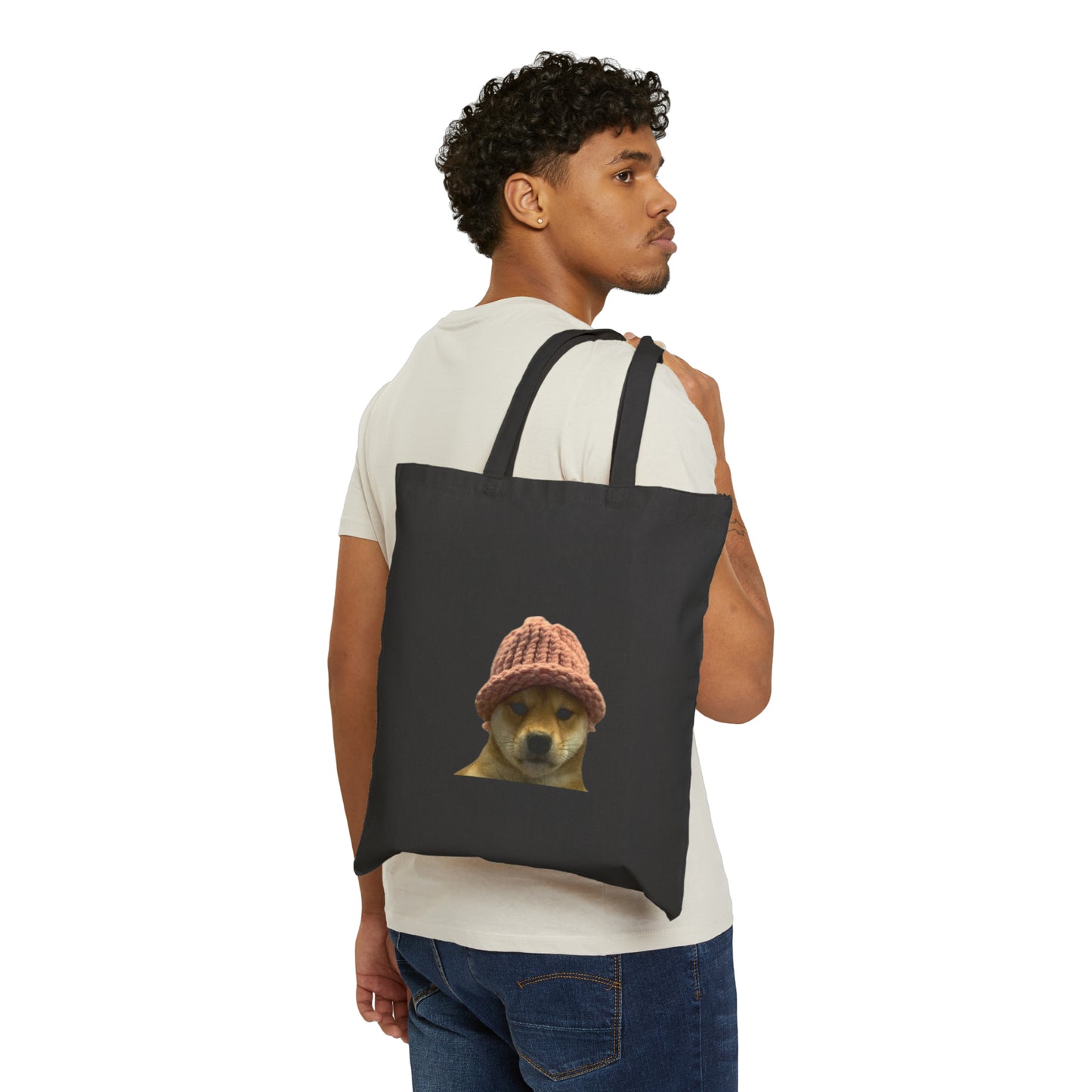 Cotton Canvas Tote Bag DogWifHat